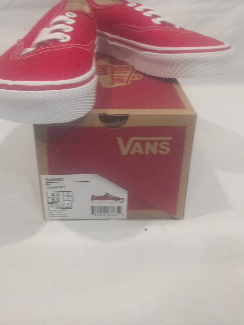 Vans Kids Authentic Canvas Sneaker - Red